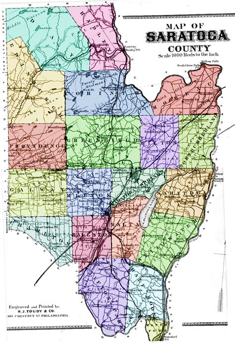 Map of Saratoga County, NY, Atlas