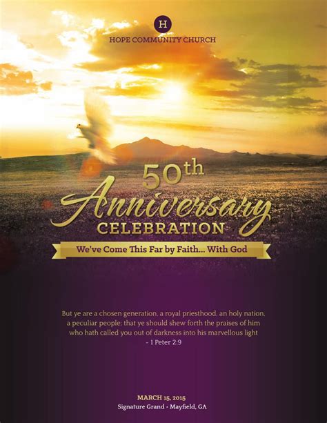 Church Anniversary Service Program Large Template by Michael Taylor ...