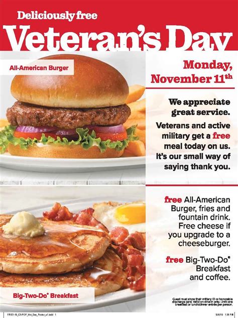 Friendly’s Offers “Deliciously Free” Meal for Veterans and Active ...