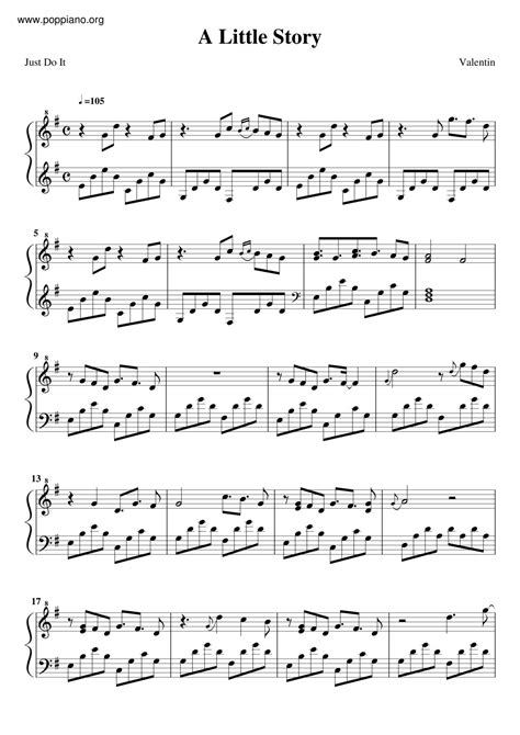 A Little Story | Sheet Music | Piano Score Free PDF Download | HK Pop ...