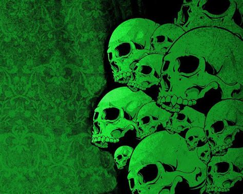 65+ Green Skull Wallpapers - Download at WallpaperBro