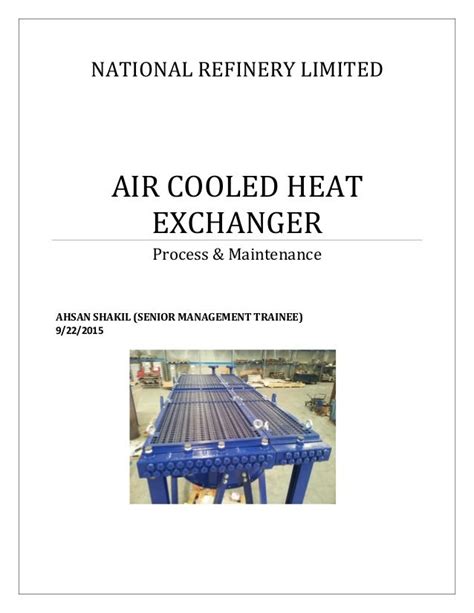 AIR COOLED HEAT EXCHANGER