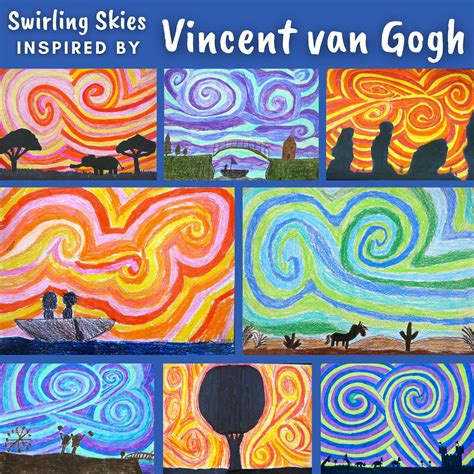 Vincent van Gogh Starry Night Art Lesson - Artist Inspired Art Project ...