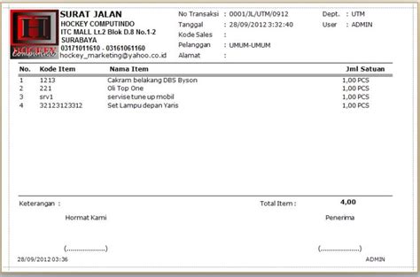 Contoh Invoice Bengkel Mobil Gawe Cv - IMAGESEE