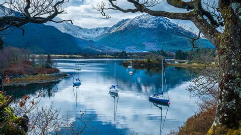 North Ballachulish, sailboats on Loch Leven, Scotland, UK | Windows ...