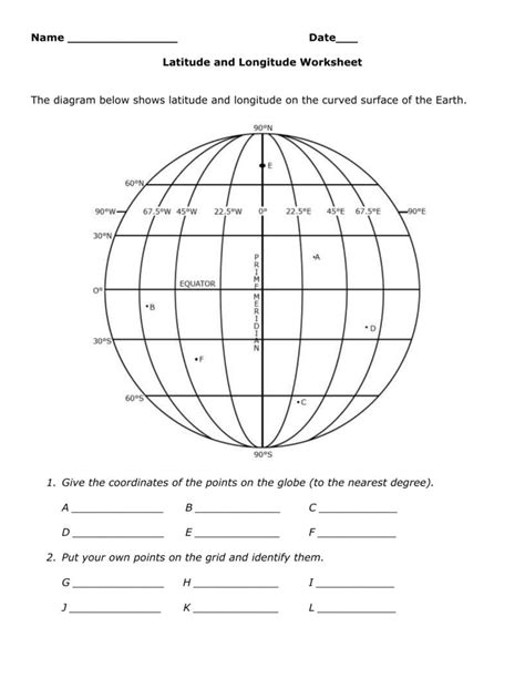 Latitude And Longitude Worksheet Answer Key — db-excel.com