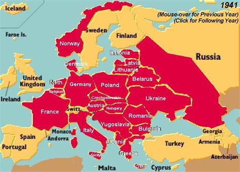 Map Of Europe Ww2