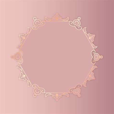 Free Vector | Decorative rose gold background with an elegant frame