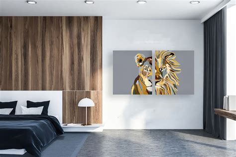 Canvas Art Set of 2, Wall Art Set of 2, Bedroom Canvas Wall Art, Modern ...