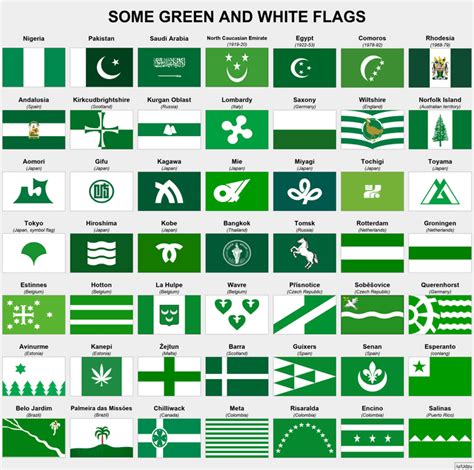 Some totally real green and white flags : r/vexillologycirclejerk