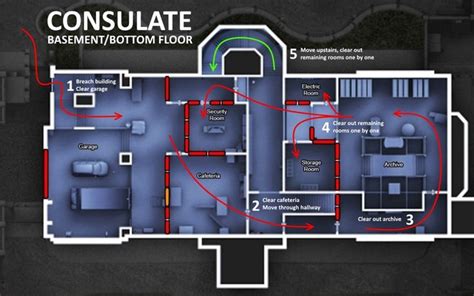 Rainbow Six Siege - Consulate map layout | Security room, Game level ...