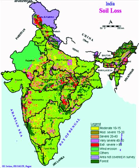 Average annual gross erosion rate in different States of India ...