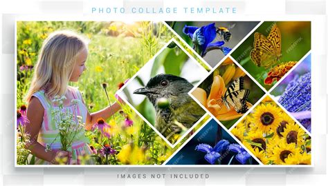 Premium PSD | Photo collage banner template