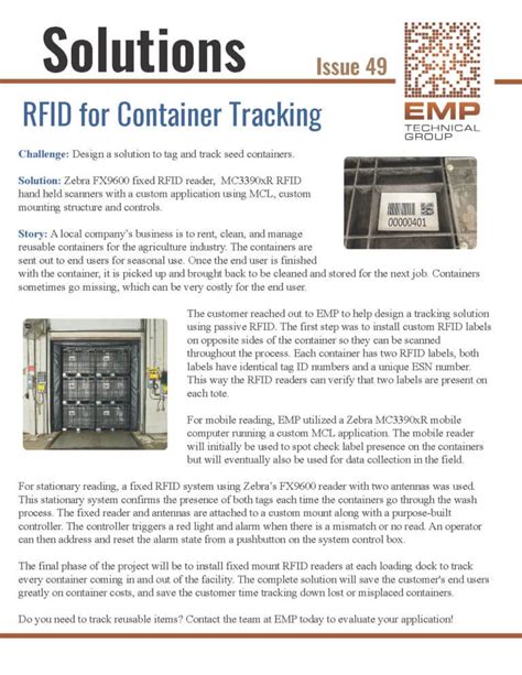 RFID for Container Tracking - EMP Tech Group