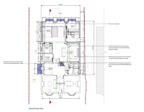 House extension plan drawings of a wraparound