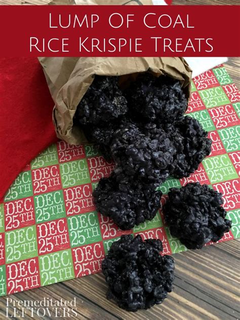 Rice Krispies Treat Lumps of Coal For Your Naughty List - All Created