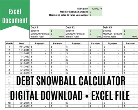 Pay Off Debt Excel Template