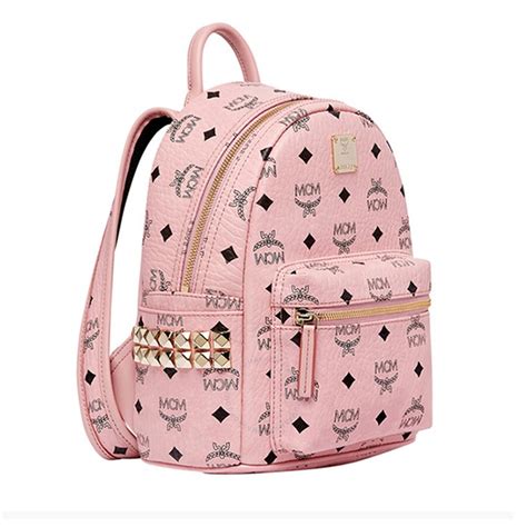 Mcm Ladies Stark Mini Backpack in Pale Pink - MCM - Handbags - Jomashop