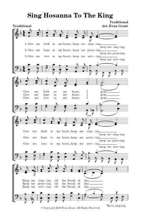 Sing Hosanna to the King Sheet music for Strings Group (SATB ...