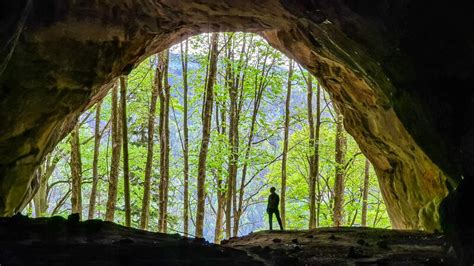 Mixinitz - a Woman Standing in the Dragon Cave(Drachenhoehle) in Styria ...