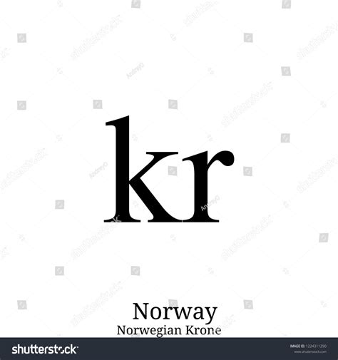 Norwegian Krone Currency Symbol Stock Vector (Royalty Free) 1224311290 ...