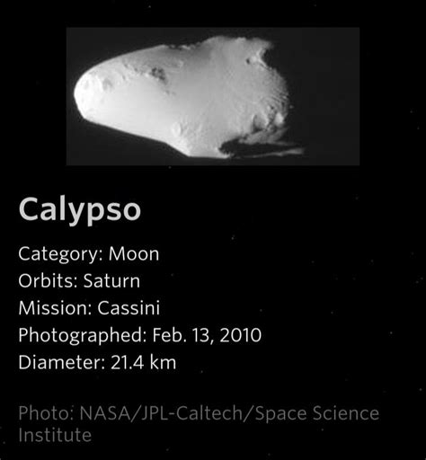 Calypso - a Saturn Moon | Astronomy facts, Space and astronomy, Space facts