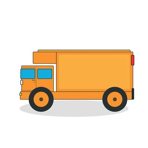 orange truck isolated on white 32986882 Vector Art at Vecteezy