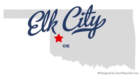 Map of Elk City, OK, Oklahoma