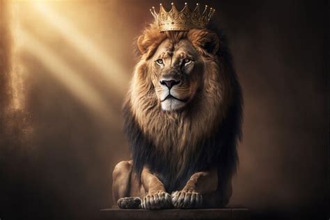 Roaring Lion With Crown