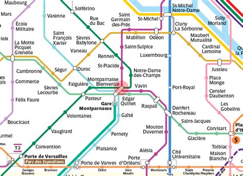 Montparnasse station map - Paris Metro