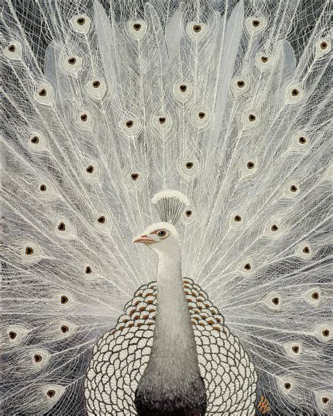 White Peacock Painting by Wil Cormier | Fine Art America