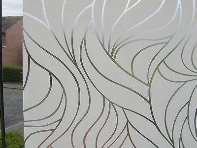 67cm Wide WHITE SWIRL FROSTED GLASS EFFECT STATIC CLING SELF ADHESIVE ...