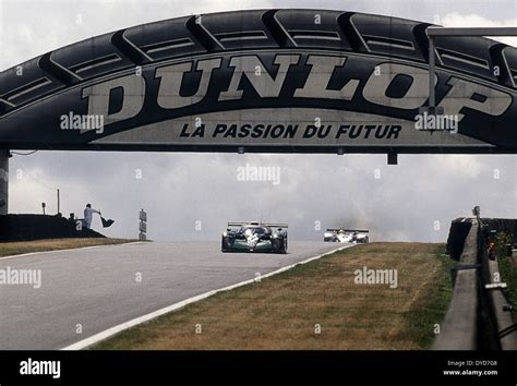 2001 Le Mans 24 hour race. Opening laps cars under the Dunlop Bridge ...