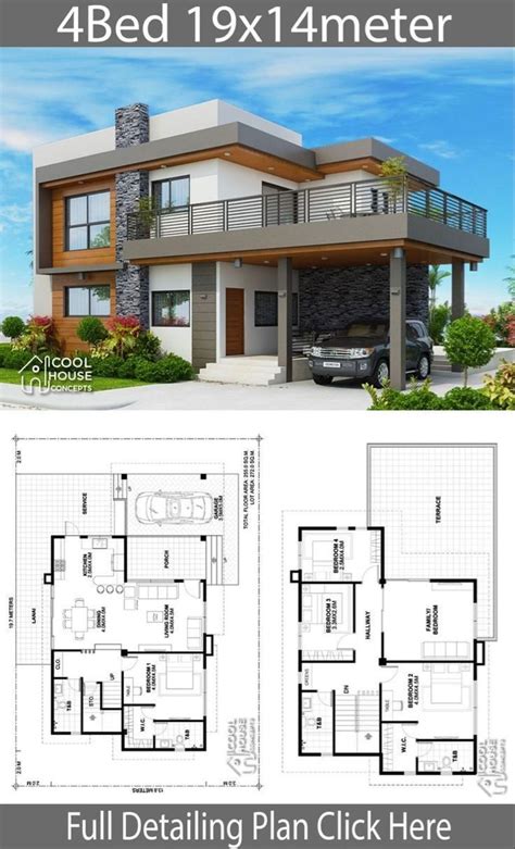 Planos y fachadas de casas in 2023 | Beautiful house plans, Model house ...