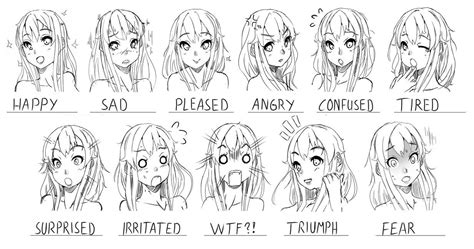 Image result for facial expressions references anime | Drawing ...