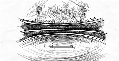 And it's a six🏏 Panorama art concept of cricket stadium ... | Art ...