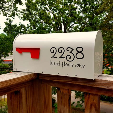 Distinctively quirky custom mailbox decals