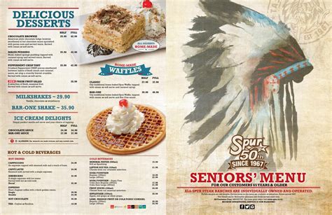 Spur Steak Ranches Menu Prices & Specials