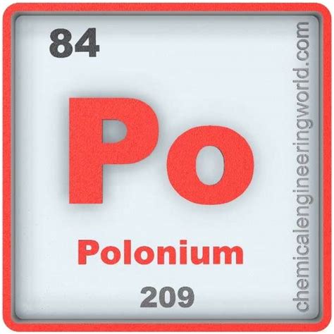 Polonium Element Properties and Information - Chemical Engineering World