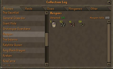 Loot from 100 Hespori. : r/ironscape