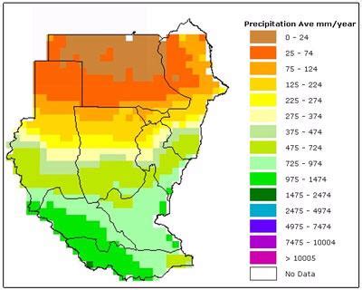 South Sudan Climate Map