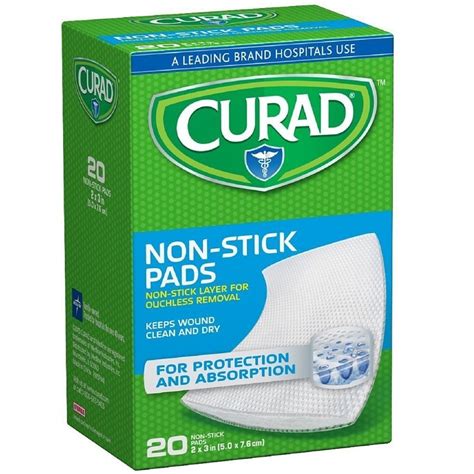 Medline Industries Curad Telfa Non-Stick Sterile Pads, 20 ea - Walmart ...