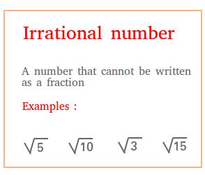 Irrational Numbers - Definition, Examples, and Properties