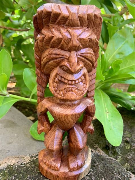 9Tikis Ku god of protection tiki man tiki scuptures | Etsy