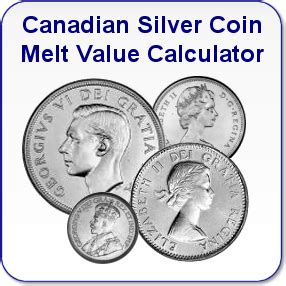 Canadian Silver Coin Melt Values - Single Coins