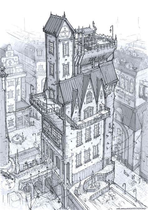 Pin by Filippos A. on Illustration | Building sketch, Art and ...