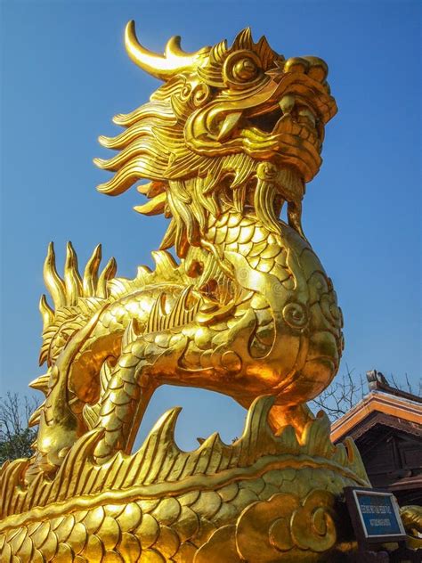 Golden dragon statue stock image. Image of vietnam, imperial - 37704911