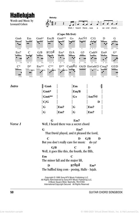 Jeff Buckley Hallelujah Sheet Music Notes, Chords Download Printable ...