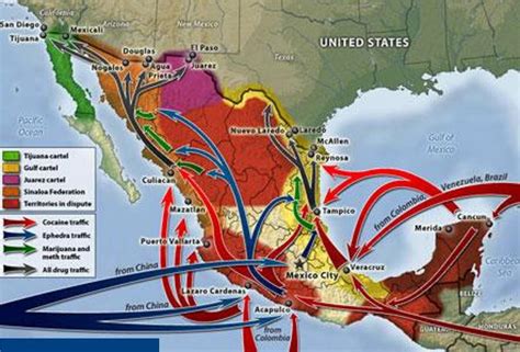 Mapa Del Narcotrafico En Mexico