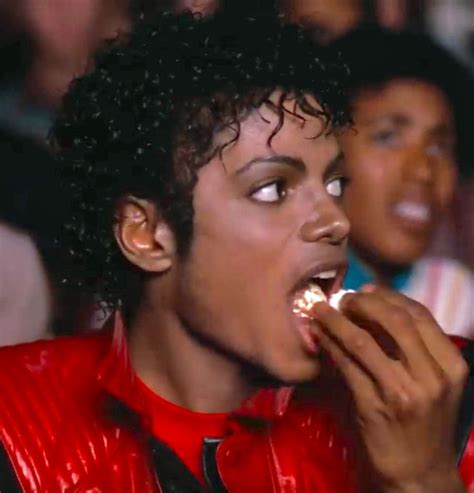 Michael Jackson Thriller Michael Jackson Eating Popcorn, Mj